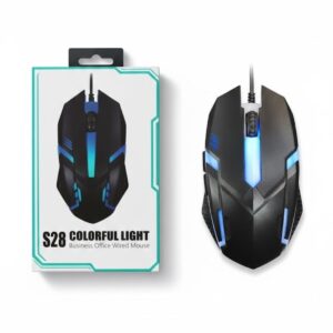 S28 RGB Gaming Wired Mouse Precision Control with Dynamic Lighting Checking Warranty